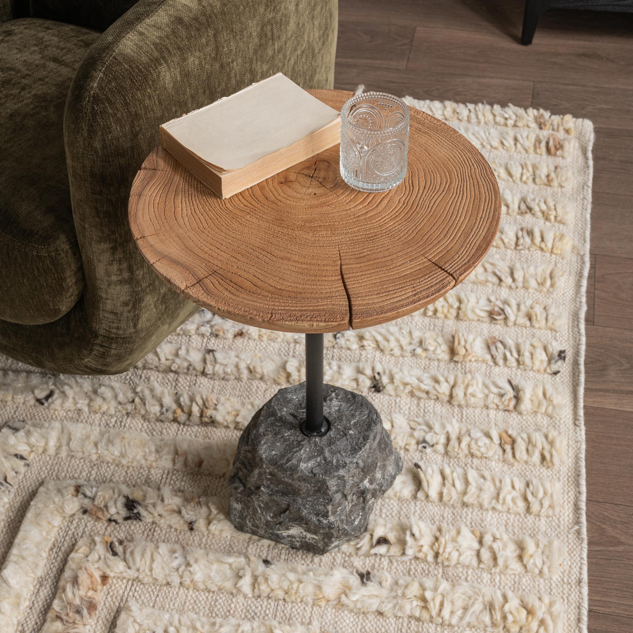 Linden - End Table - Natural / Black