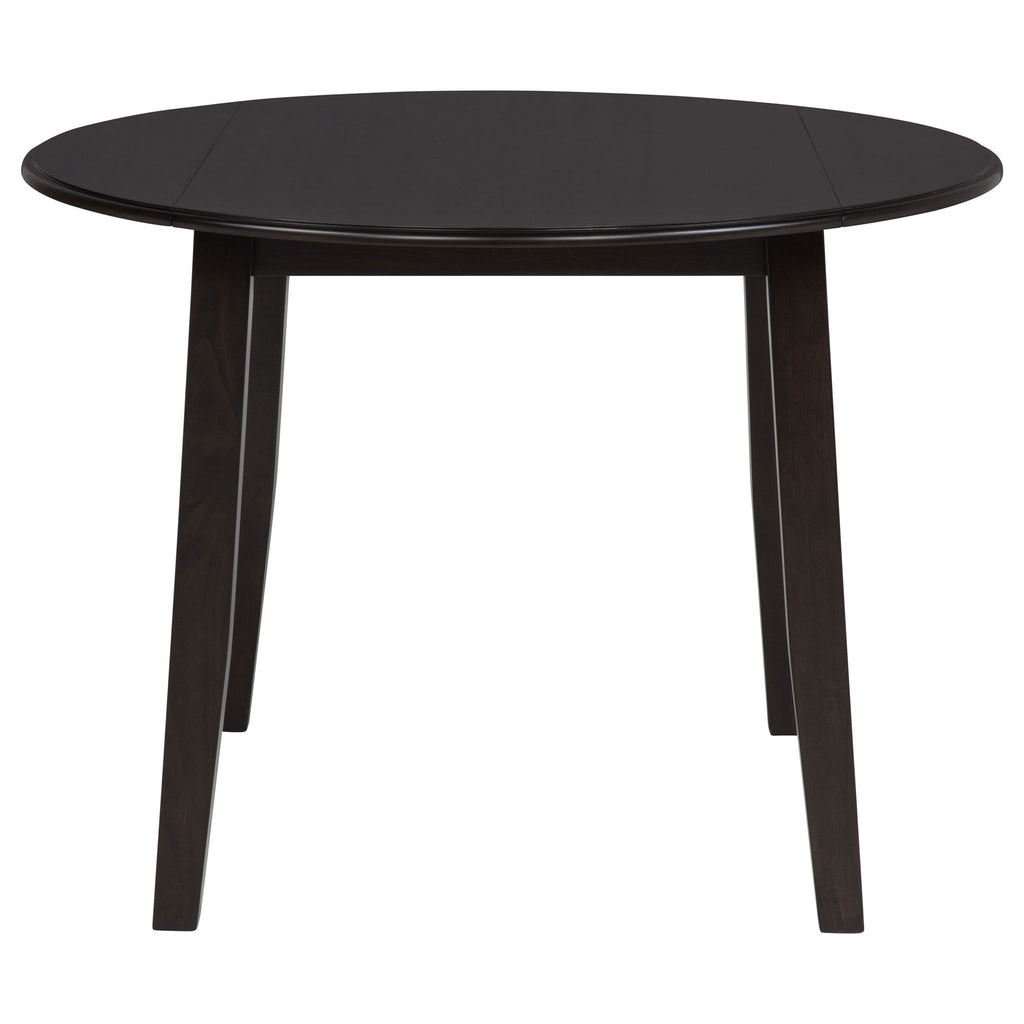 Jackie - 5 Piece Dining Set With Drop Leaf Table And Side Chairs - Dark Coffee