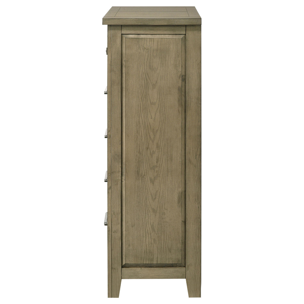 Pelton - 5 Drawer Chest - Oak