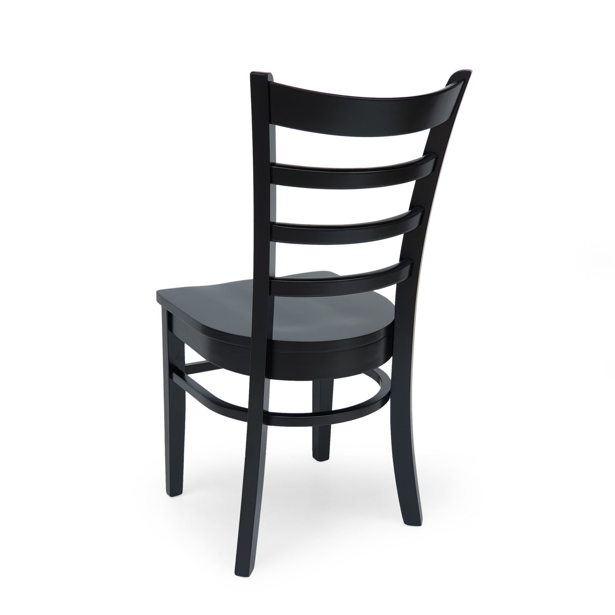 Farmhouse Style Dining Chair Set With Traditional Ladder Back Design