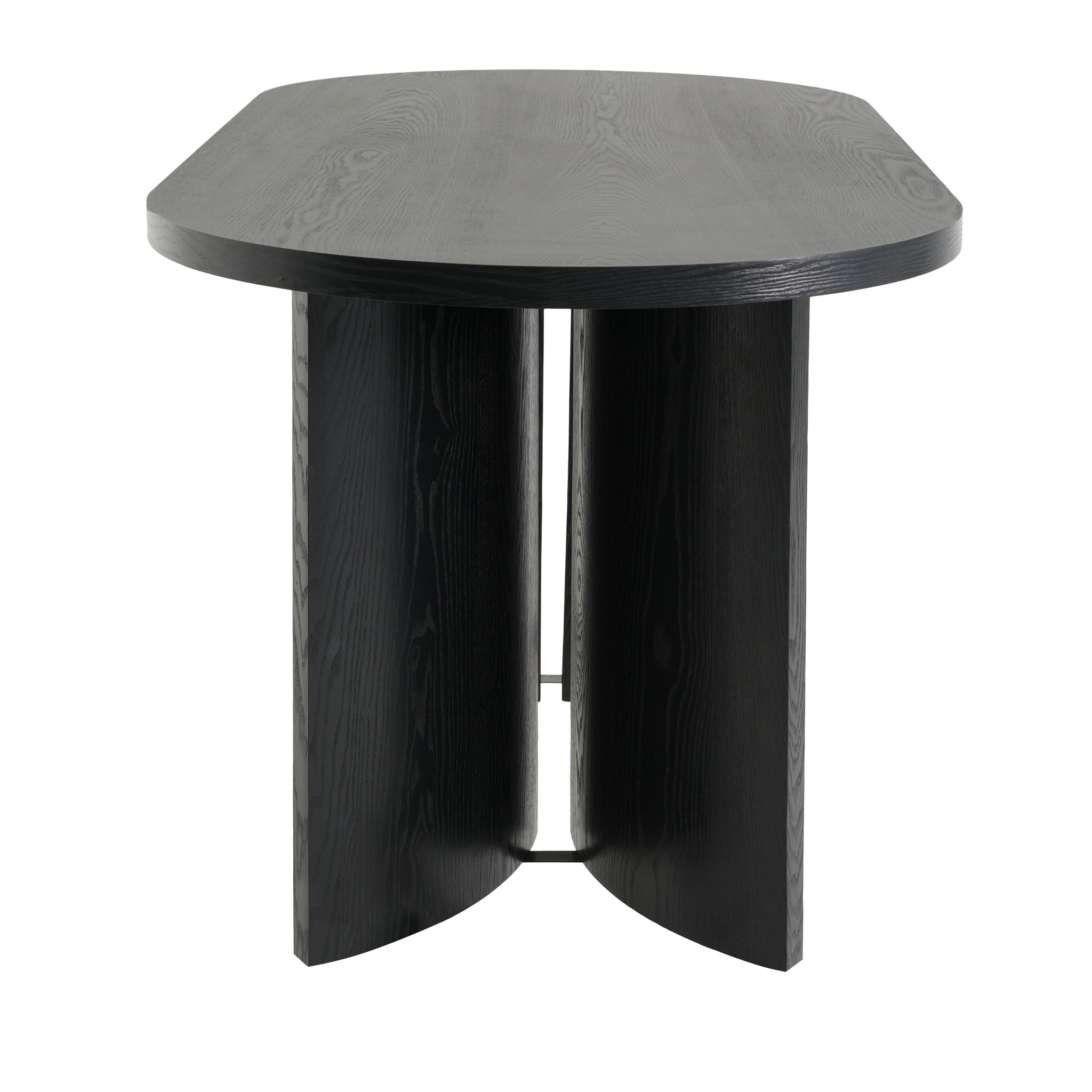Dining Table With Curved Legs - Black