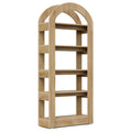 Arched 5 Tier Bookshelf, Deep Storage - Teak