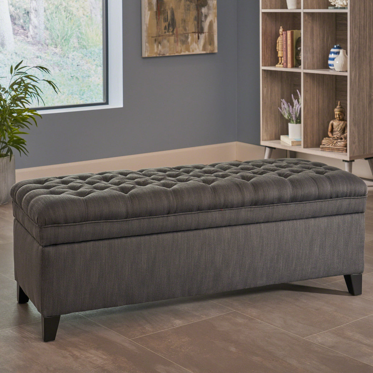 Juliana - Storage Ottoman With Birch Legs