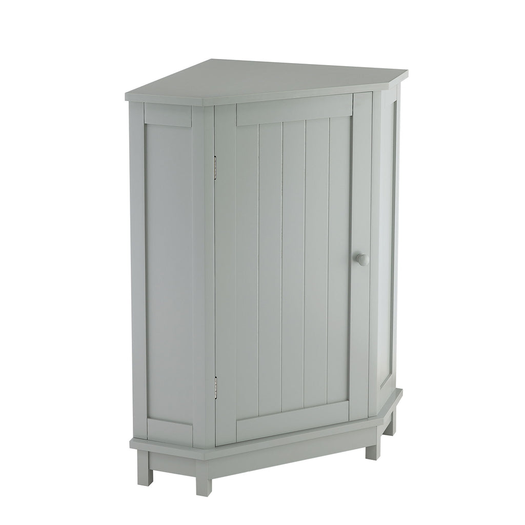 Triangle Corner Bathroom Cabinet With Adjustable Shelf, Storage Unit - Gray