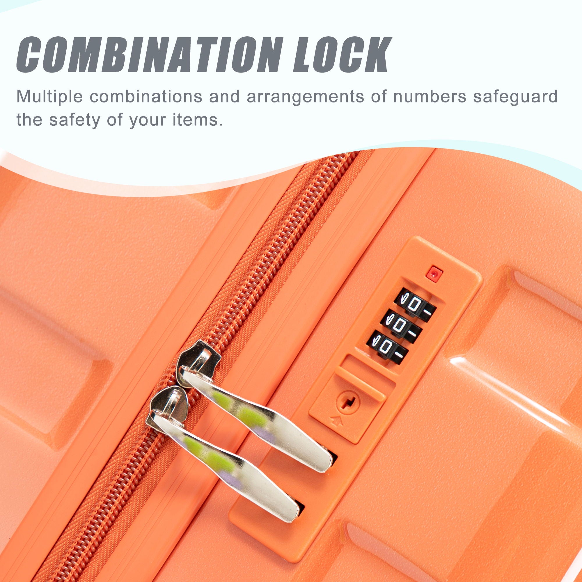 Luggage Set 20" /24" /28" With Combination Lock And Silent Wheels