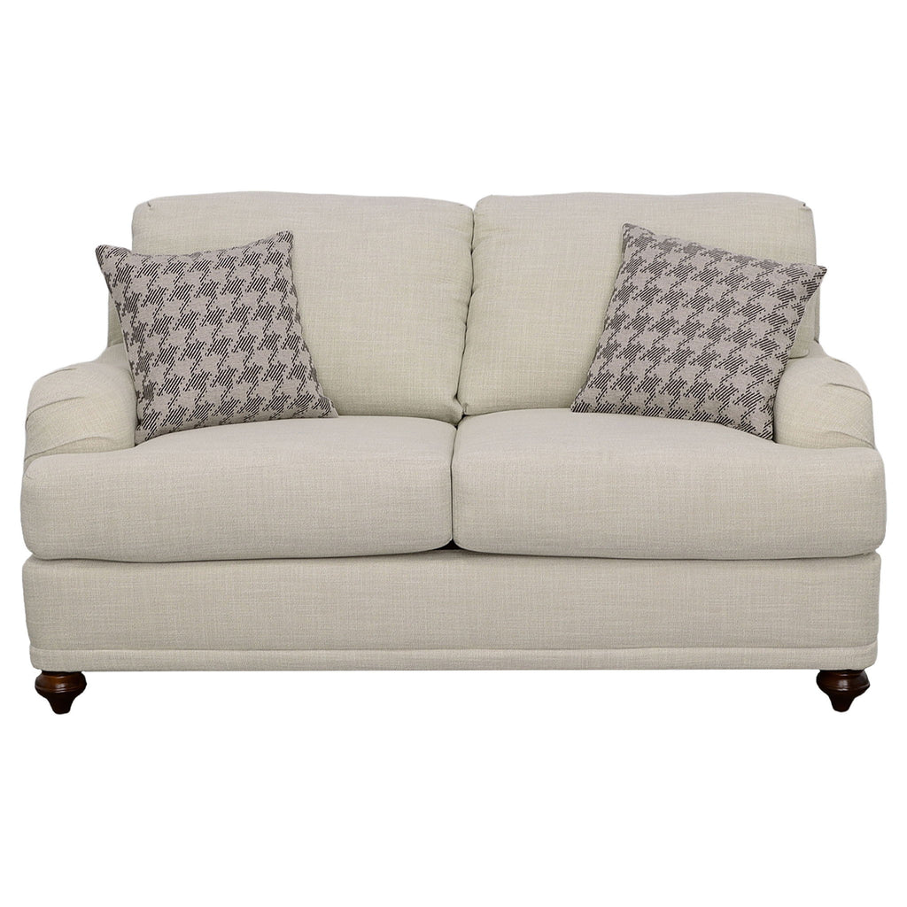 Brewster - Upholstered Loveseat With English Arms - Light Gray