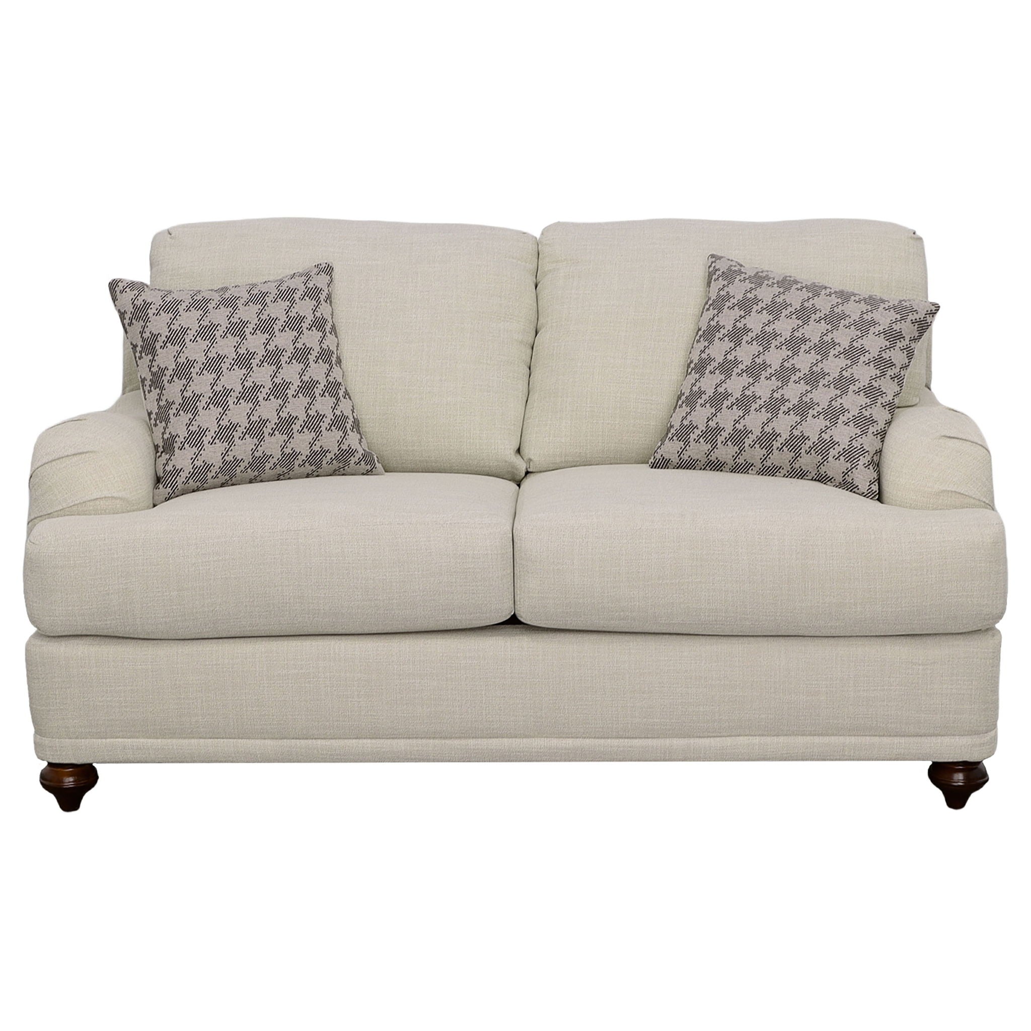 Brewster - Upholstered Loveseat With English Arms - Light Gray