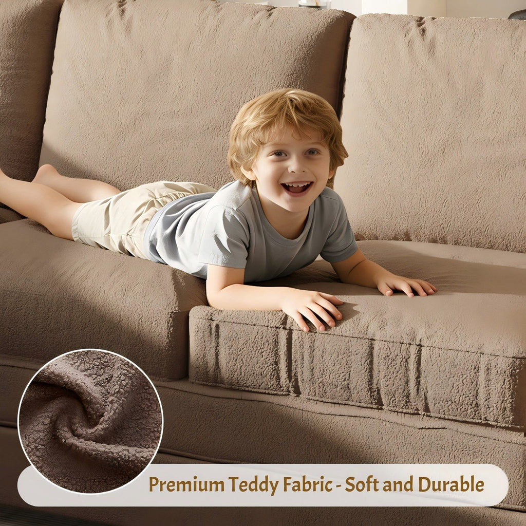 L-Shaped Couch With Pull-Out Bed, Oversize Convertible Sleeper Sofa With Side Pocket & USB Port