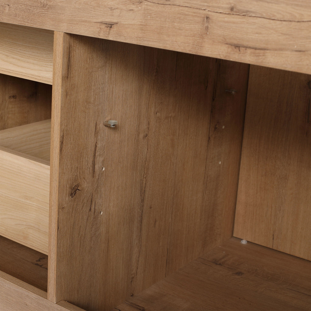 35" Freestanding Bathroom Vanity With Soft Close Doors And 2 Drawers (Vanity Only) - Imitative Oak
