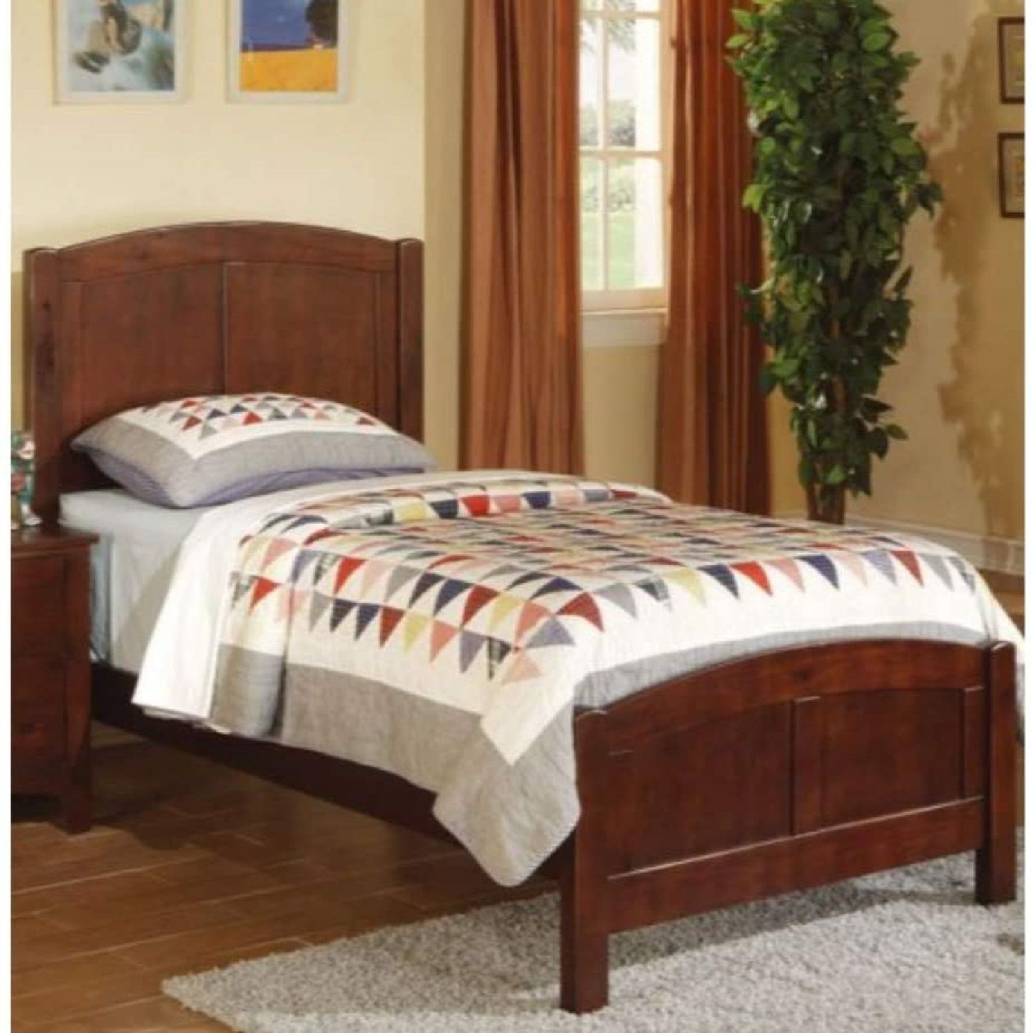 Carved Headboard Bed