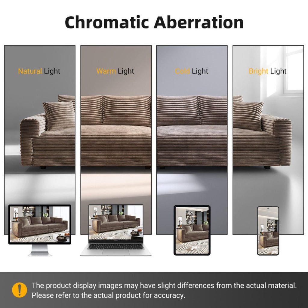 4 Seat Sofa, Deep Seat Couches With Soft Pillows