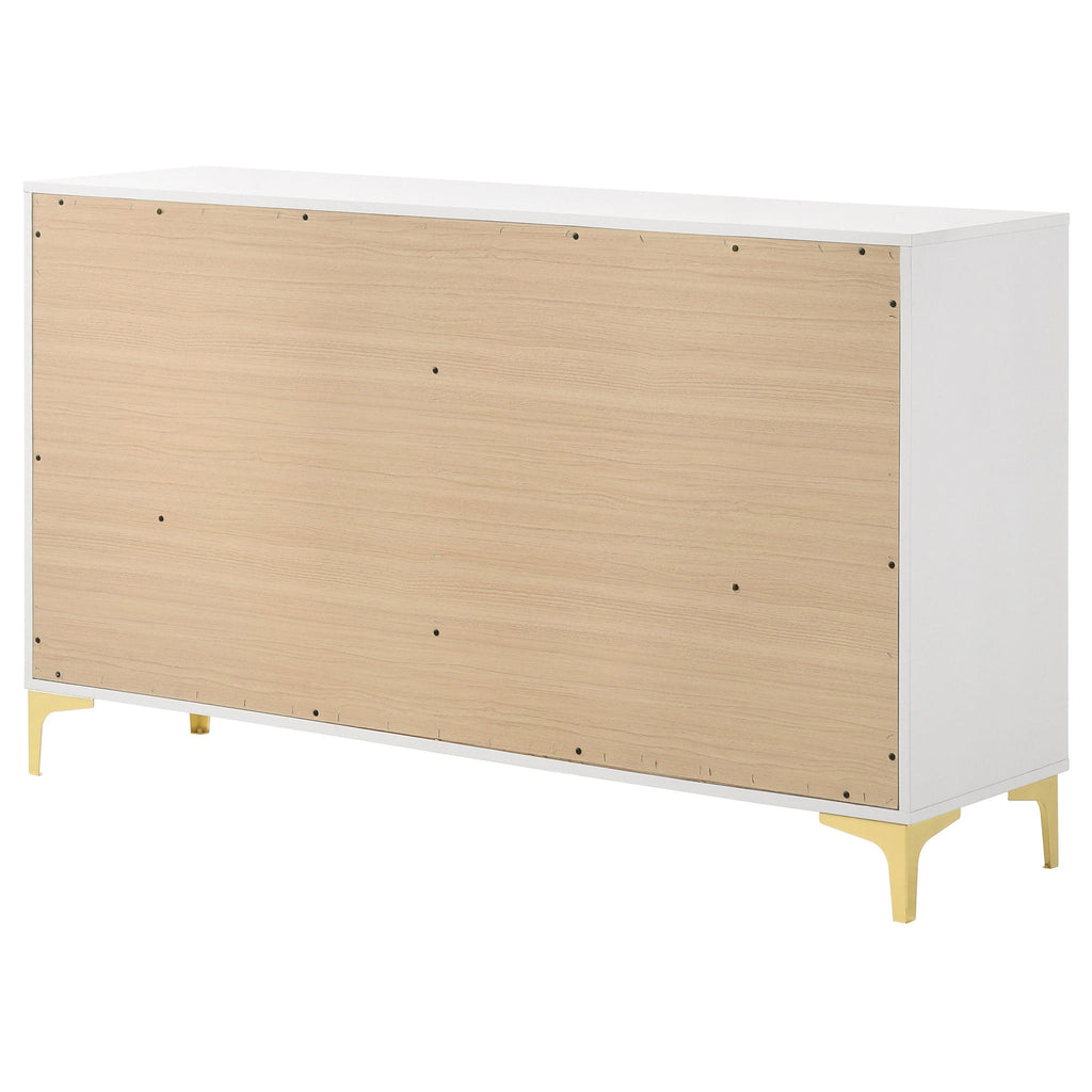 Karena - Rectangular 6 Drawer Dresser - White