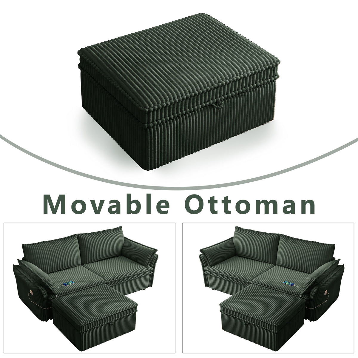 2 In 1 Convertible Sofa Bed, Multi Functional Living Room Furniture