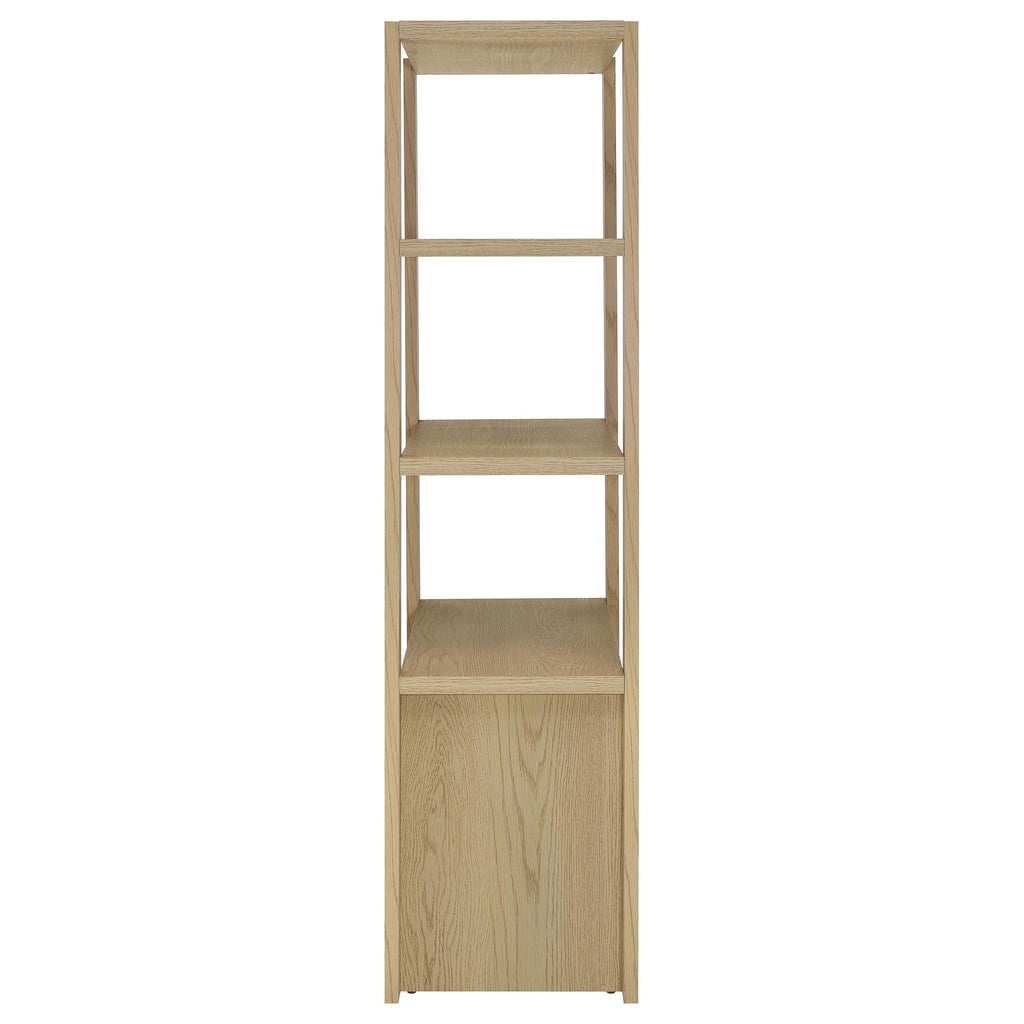 Susac - 3 Piece Entertainment Center With TV Stand And Media Towers - Light Oak