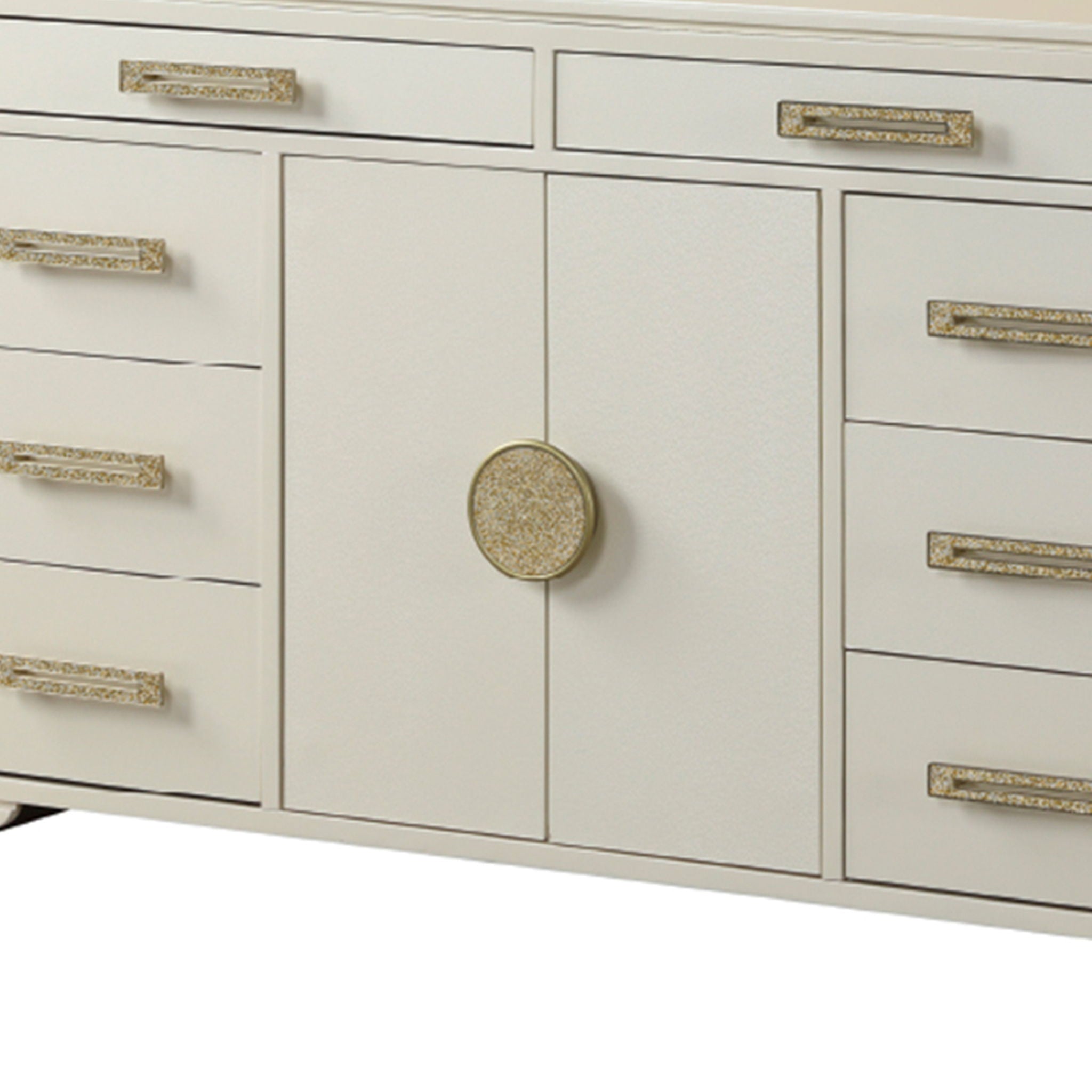 Jasmine - 8 Drawer Dresser With Side LED Lightning - Beige