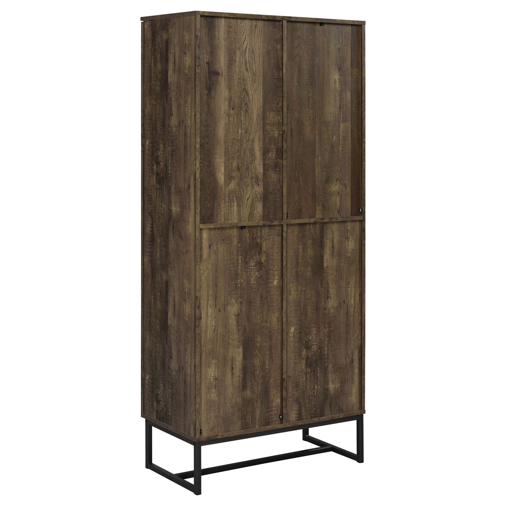 Gunderson - 8 Shelf Accent Cabinet - Oak