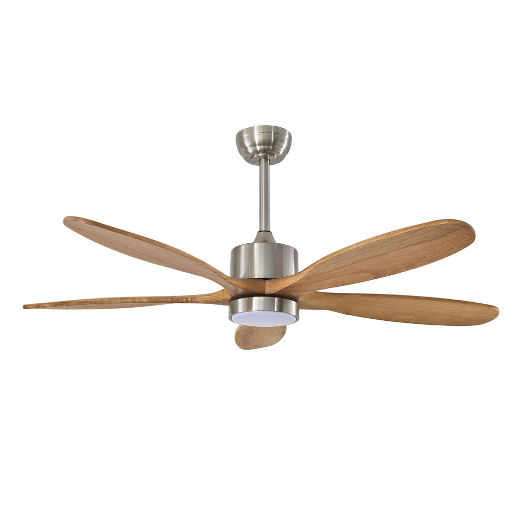 Ceiling Fan With Lights Quiet DC Motor Ceiling Fans 6 Speed Levels - Nickel