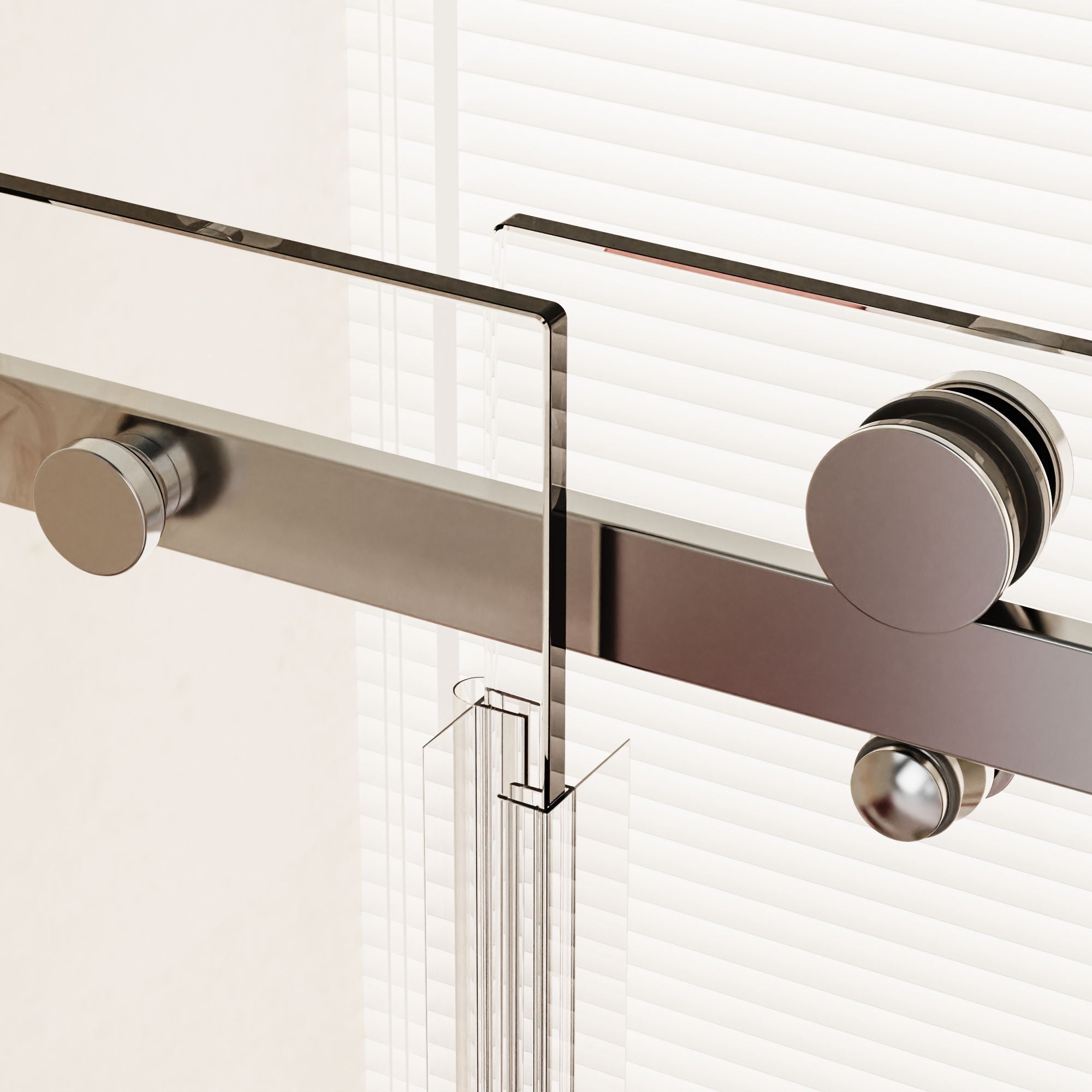 Frameless Single Sliding Shower Door, Sgcc Tempered Glass, Reversible