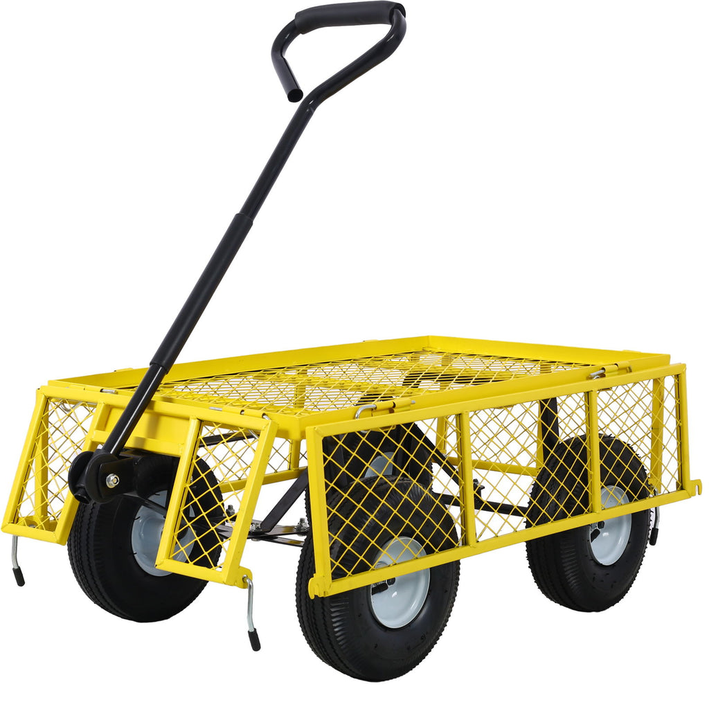 Heavy Duty Steel Garden Cart With Sides