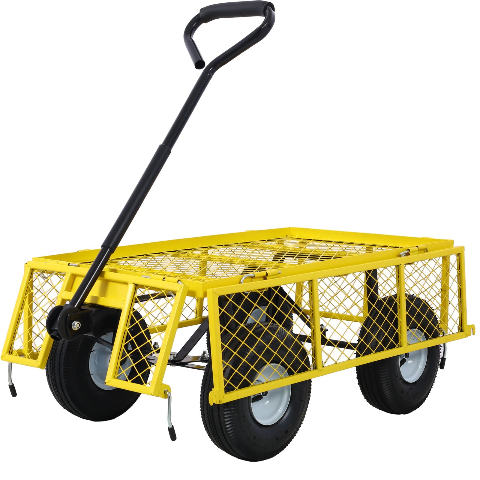 Heavy Duty Steel Garden Cart With Sides