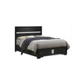 Madrid - Queen Bed With Storage Drawers And Nickel Handles - Black