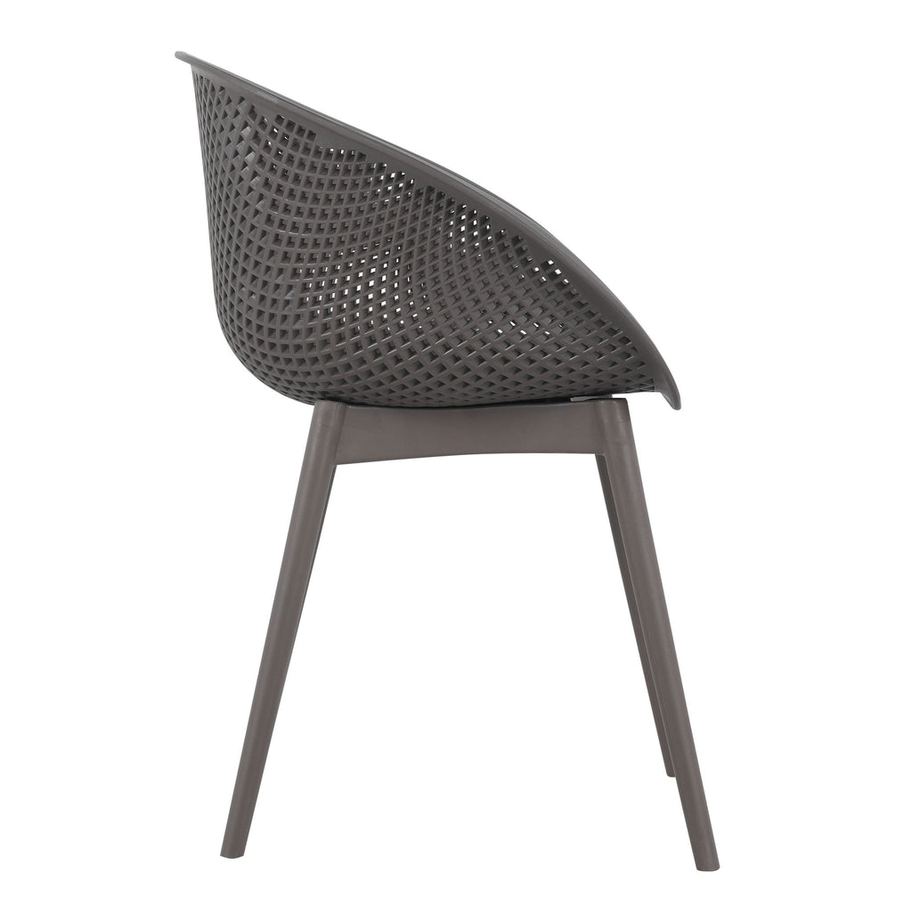 2 Piece Durable Single Chair With Hollow Out Design