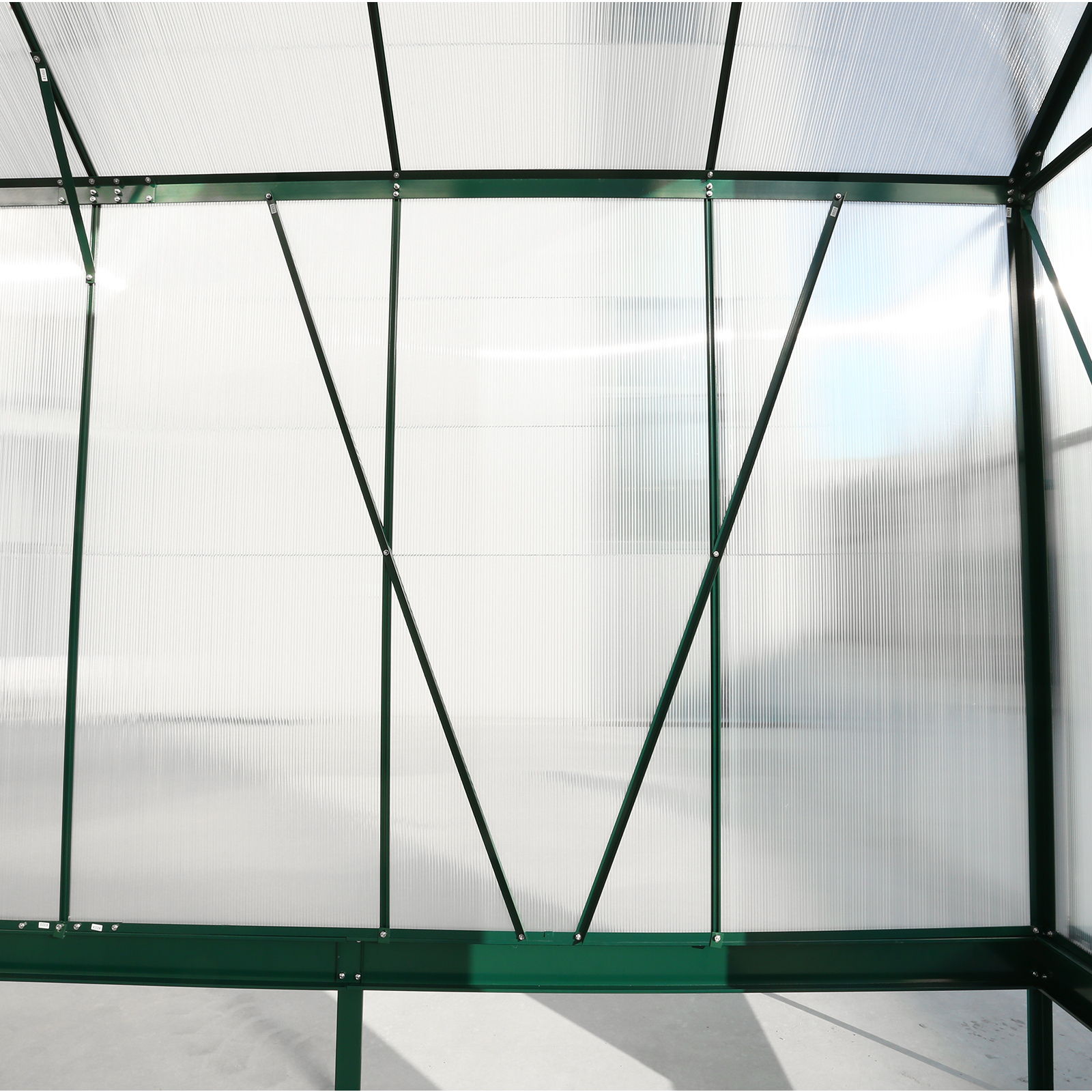 Polycarbonate house, Heavy Duty Outdoor Aluminum Walk-In House Kit With Rain Gutter, Vent And Door For Backyard Garden