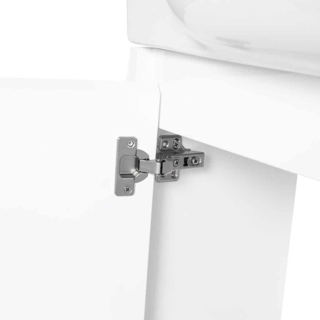 Wall Mounted Bathroom Vanity With Sink & Soft Close Door