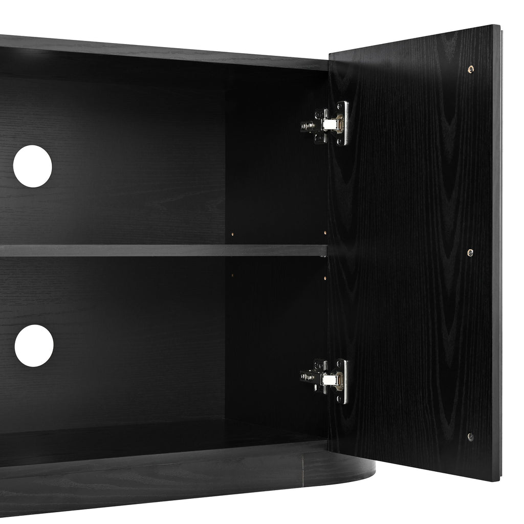TV Stand With Fluted Tambour Style Door