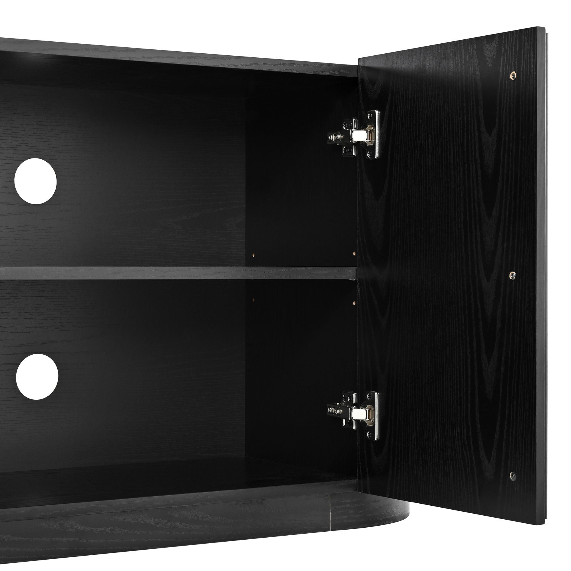 TV Stand With Fluted Tambour Style Door