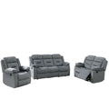 Contemporary Living Room Set With Pillow Arms And Headrest Support