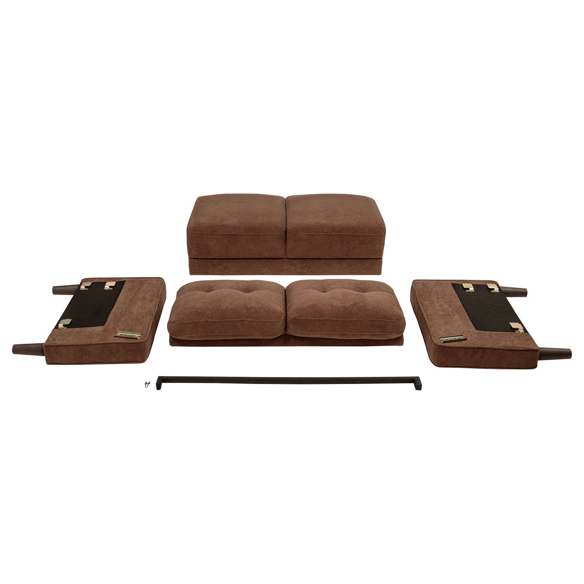 Heather - Track Arm Tufted Sofa - Rust