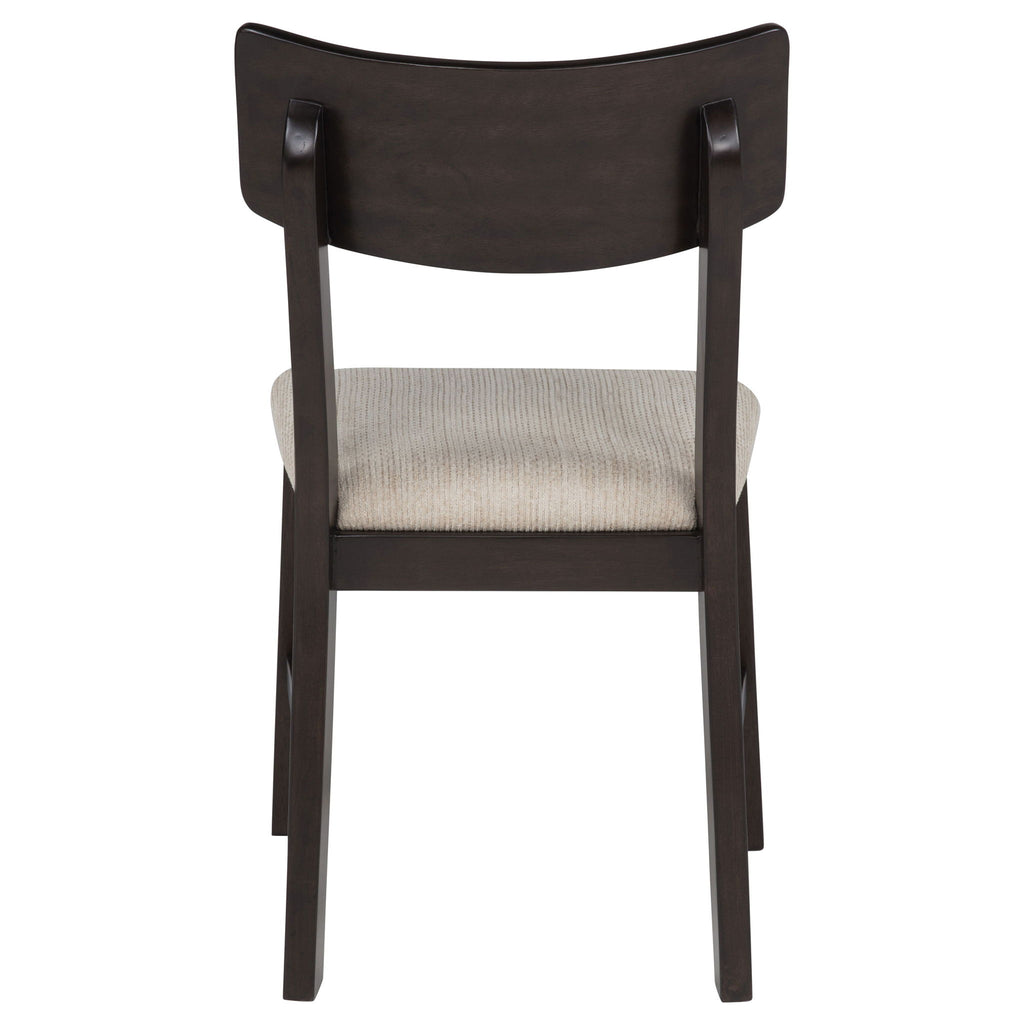 Jackie - 5 Piece Dining Set With Drop Leaf Table And Side Chairs - Dark Coffee