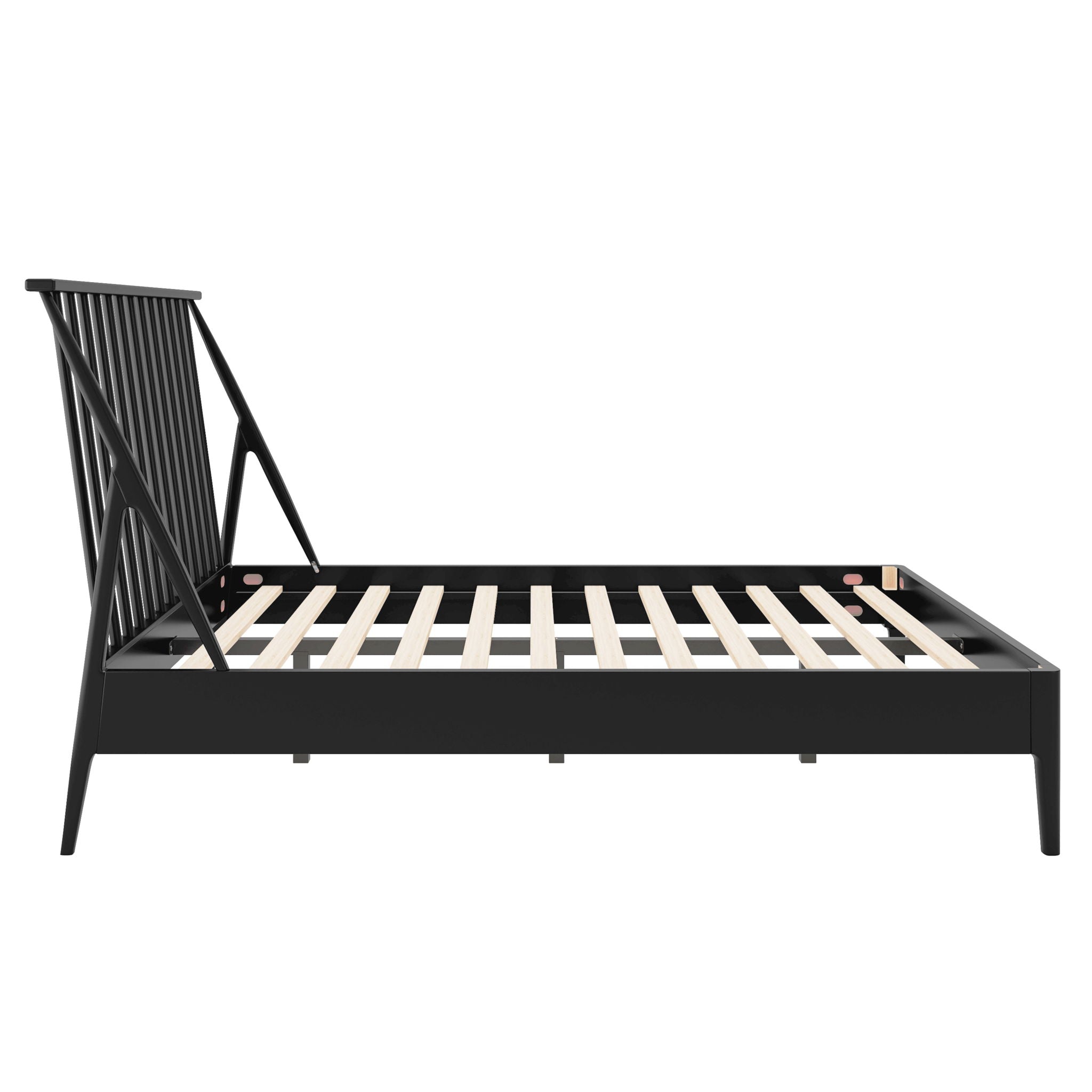 Bohemian Platform Bed With Tall Headboard