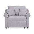 Convertible Sleeper Chair With Adjustable Backrest, 3 In 1 Lounger Chair Turns Into Bed, Single Bed For Living Room