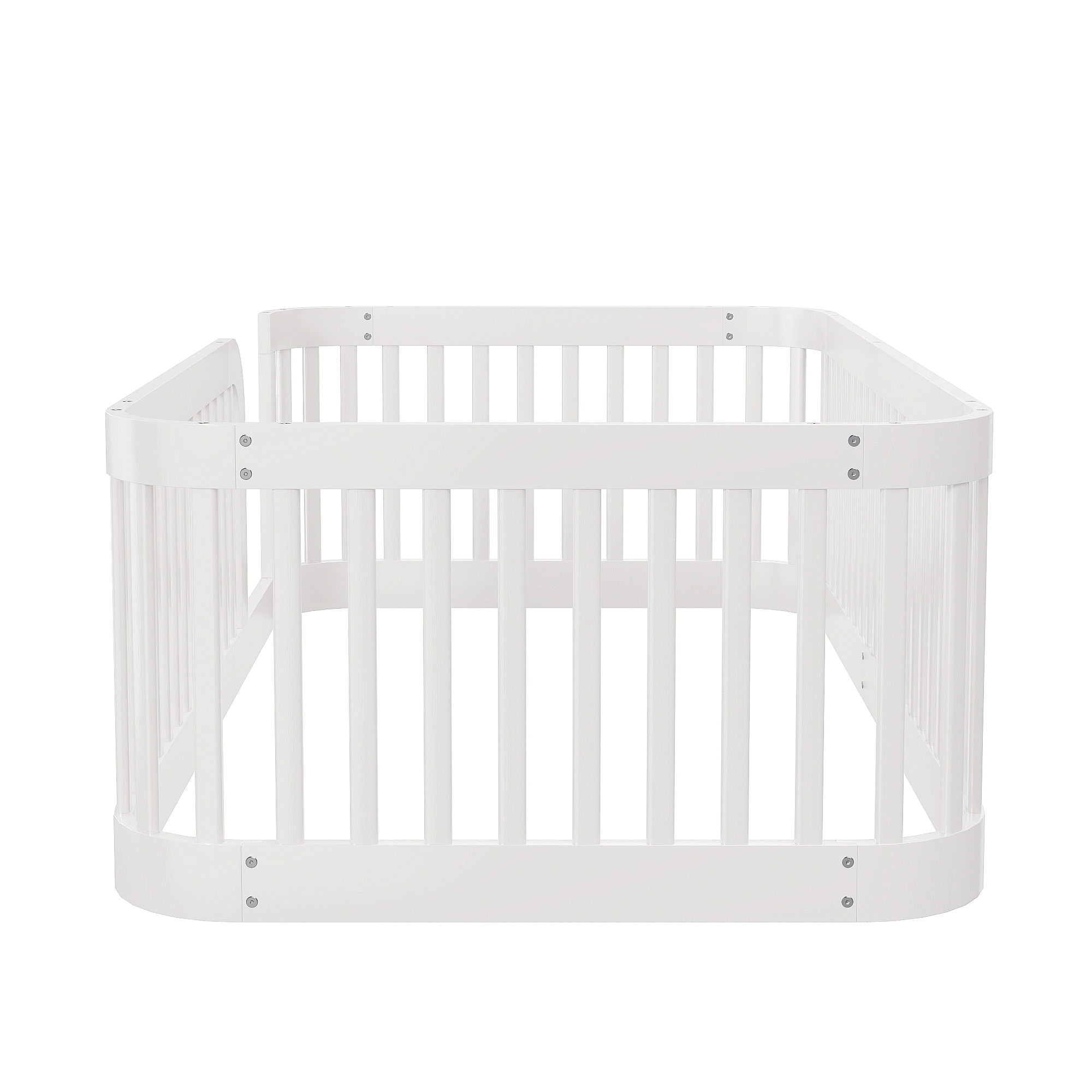 Wood Floor Bed Frame With Fence