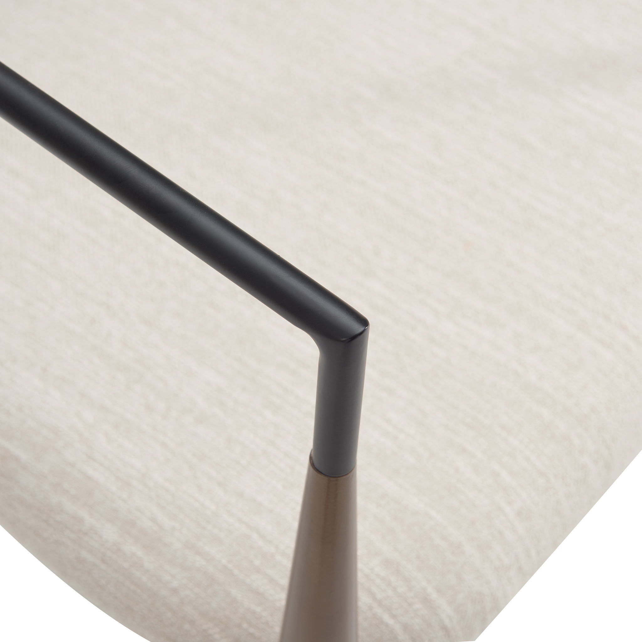 Modern Upholstered Loveseat Settee With Iron Frame