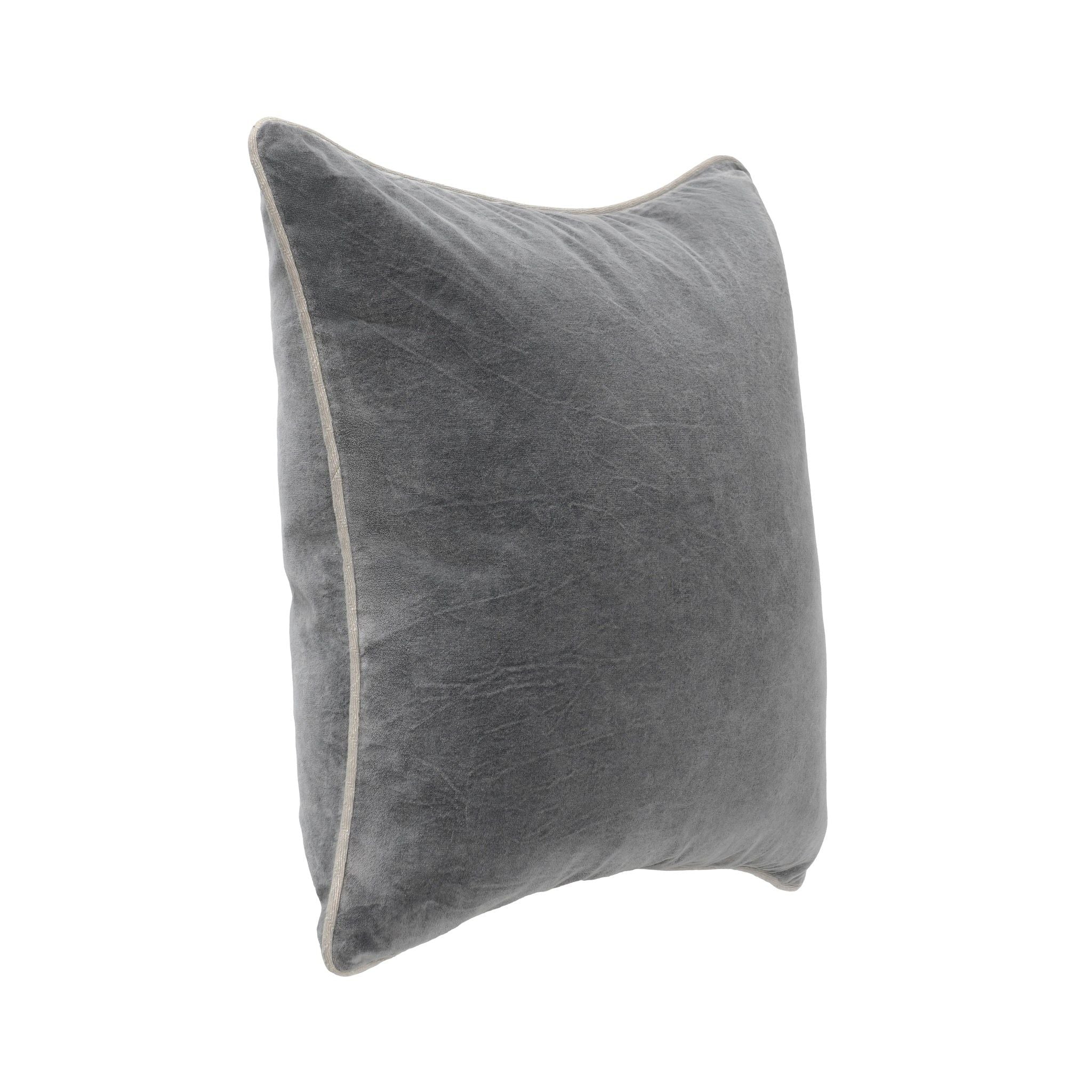 Heirloom Velvet - SLD Pillow - Stone Gray