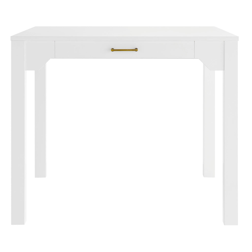 Alleyville - Square Dining Table With Storage Drawer - White