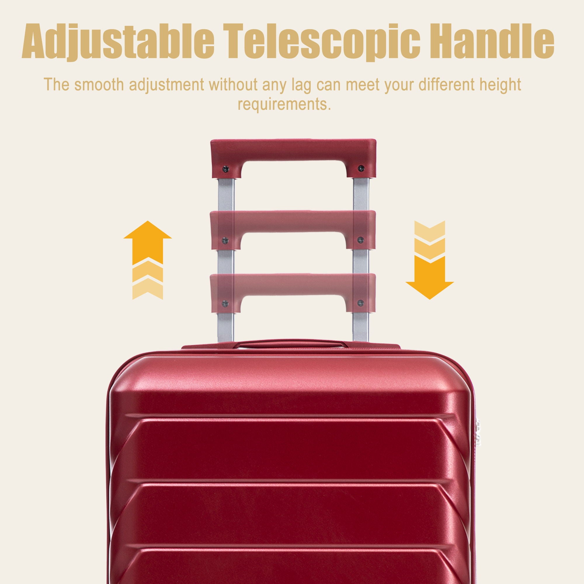 Hard Shell Travel Luggage With Scratch Resistant Surface