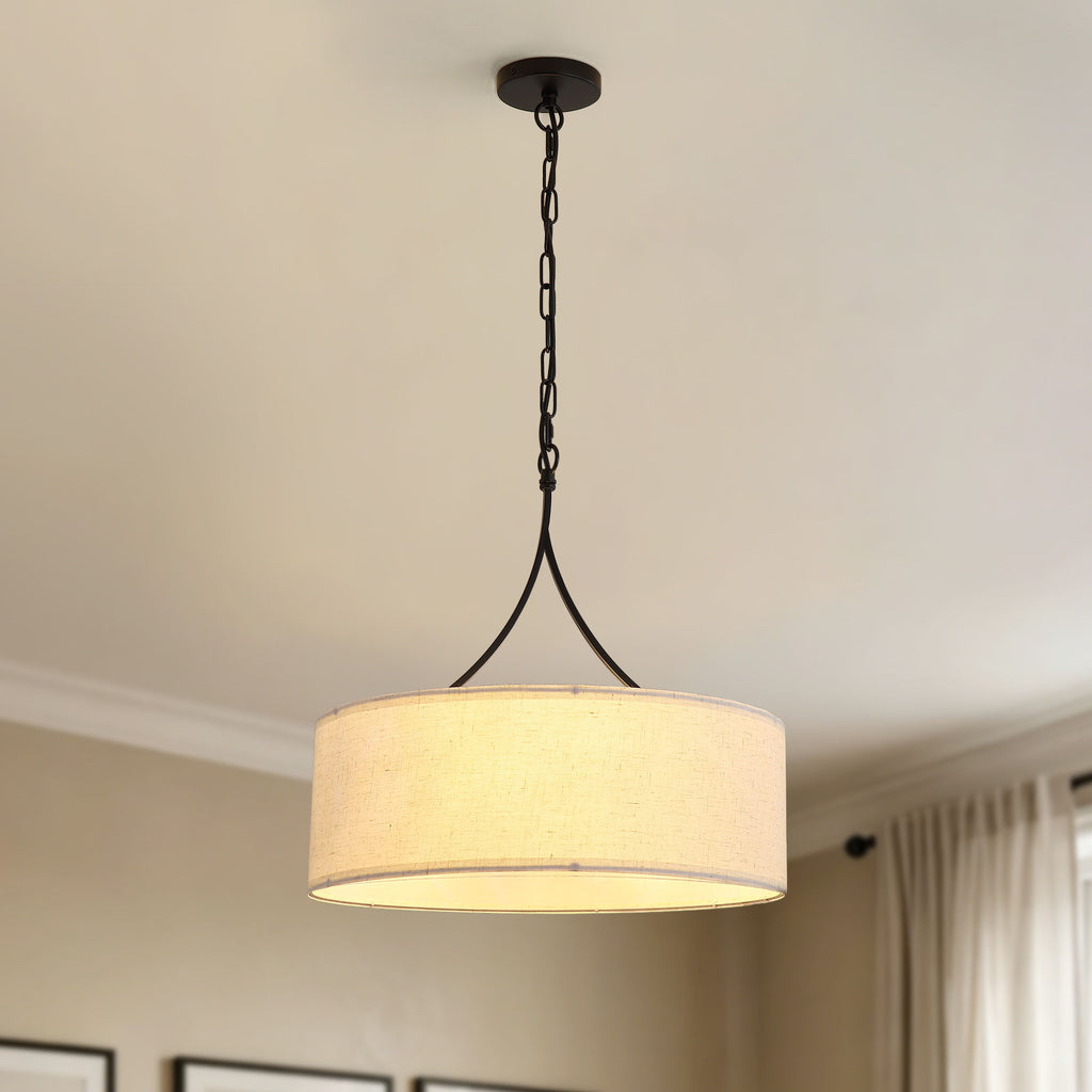 3 Light Drum Pendant Light