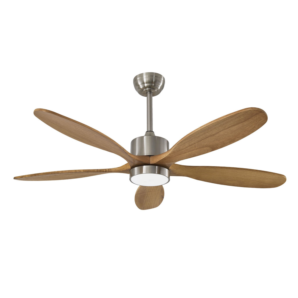 Ceiling Fan With Lights Quiet DC Motor Ceiling Fans 6 Speed Levels - Nickel