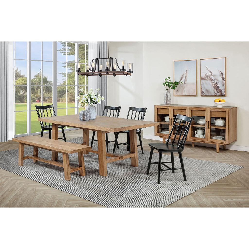 Extension Leaf Dining Table With Removable Leaf - Natural