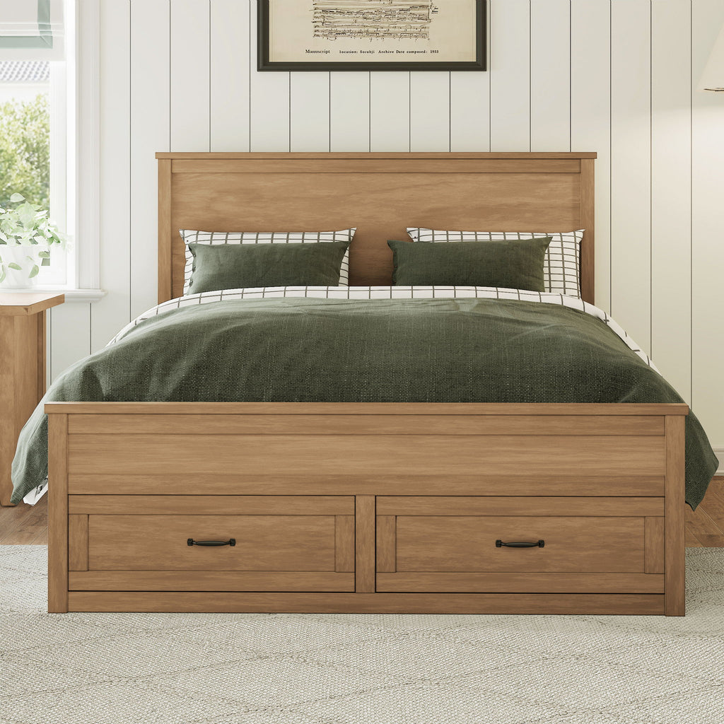 Modern Storage Platform Bed Frame With 6 Drawers