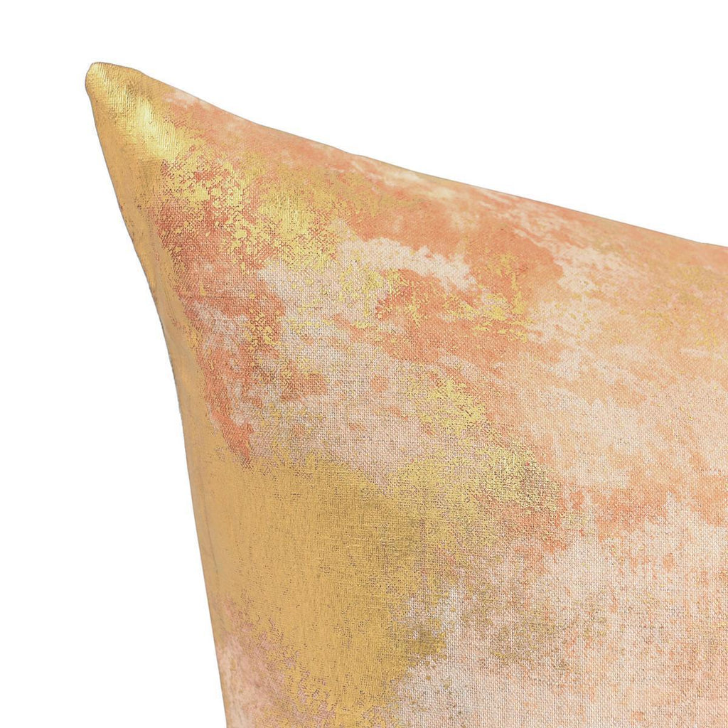 Onara - 22" x 22" Pillow - Burnt Orange / Gold