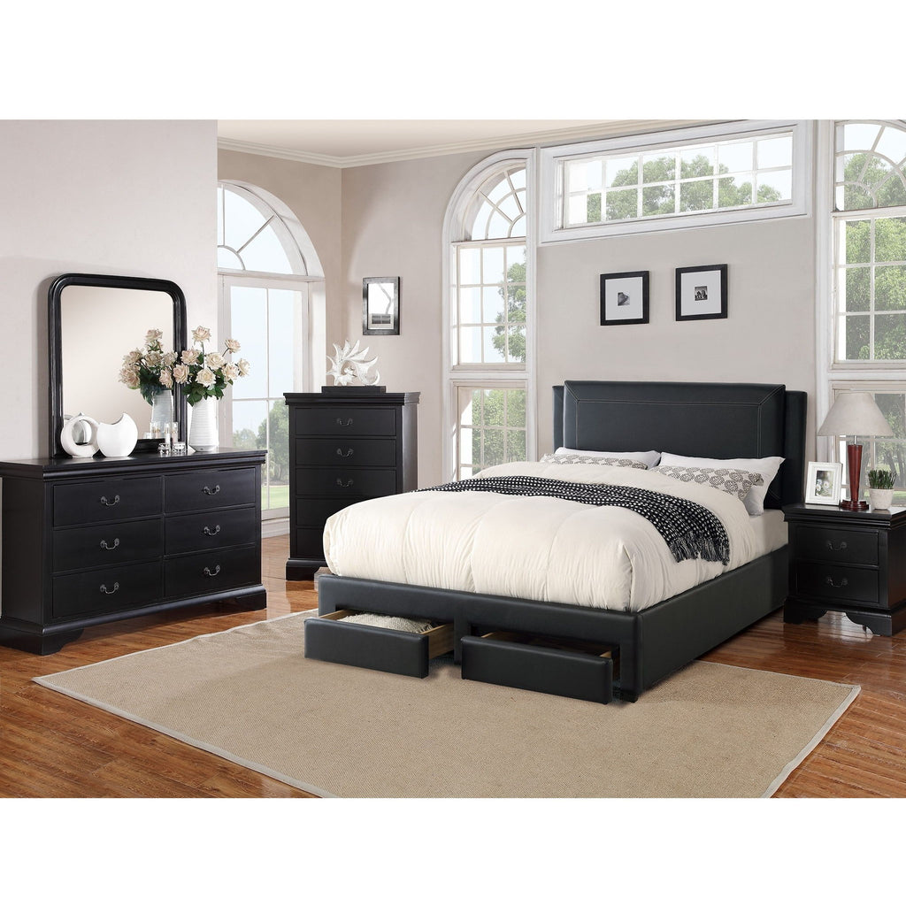 Modern Bed With Storage Drawers