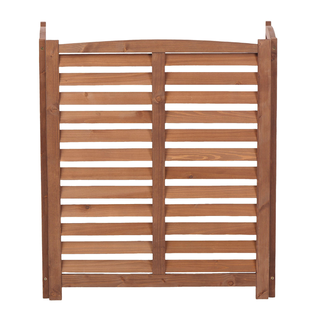 3 Panel Outdoor Wooden Air Conditioner Fence