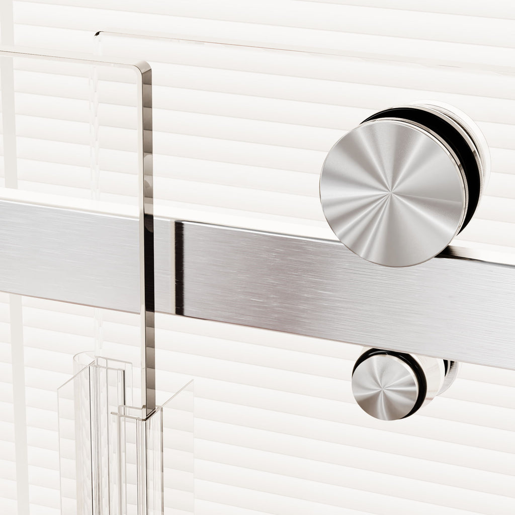 Frameless Single Sliding Shower Door, Sgcc Tempered Glass, Reversible