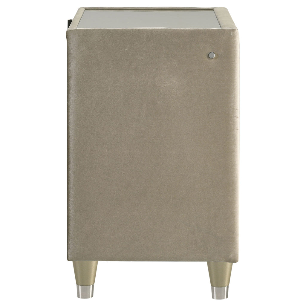 Mika - 2 Drawer LED Nightstand With USB