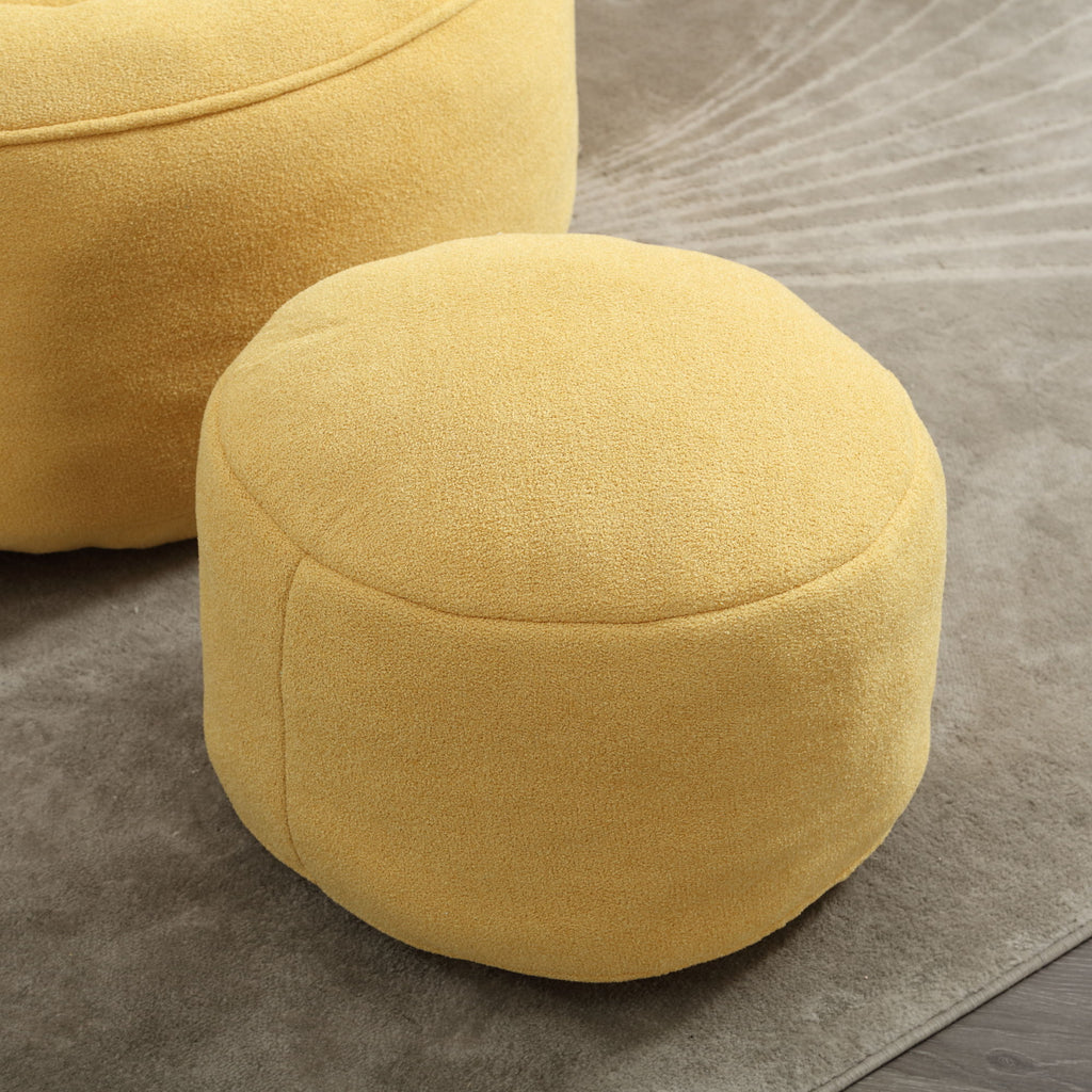 Bedding Bean Bag Sofa Chair High Pressure Foam With Footrest